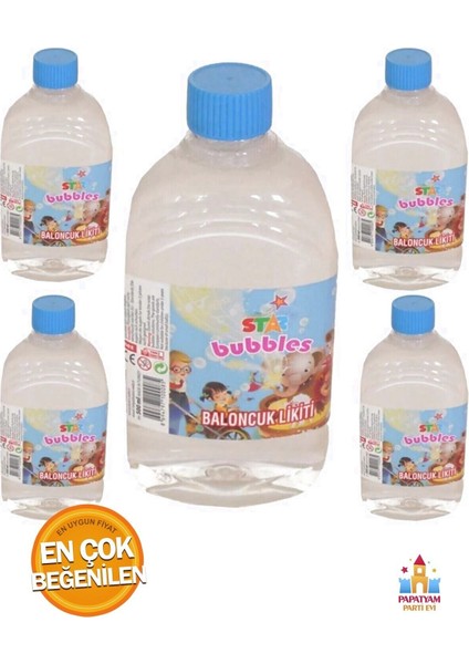 Elite Köpük Çıkarma Suyu Baloncuk Sıvısı Köpük Tabancası Baloncuk Likiti 500 ml - 5 Adet 1 Adet