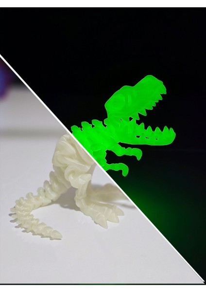 Elite Karanlıkta Parlayan T-Rex Dinazor Iskelet Tüm Eklemleri Hareketli Hayvan Figür Oyuncak 30 cm 1 Adet