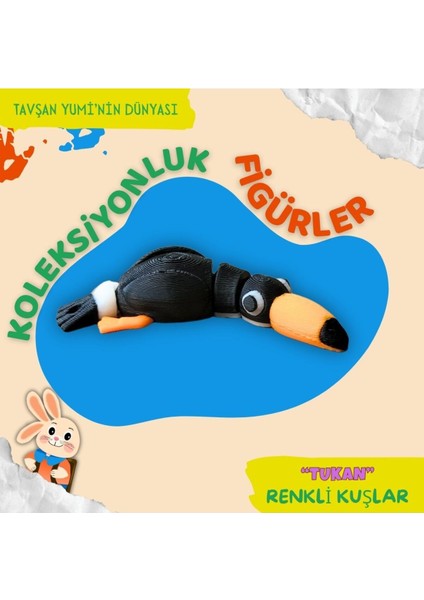 Elite Renkli Kuşlar Koleksiyonu - 4 Parça Hareketli Oyuncaklar 1 Adet