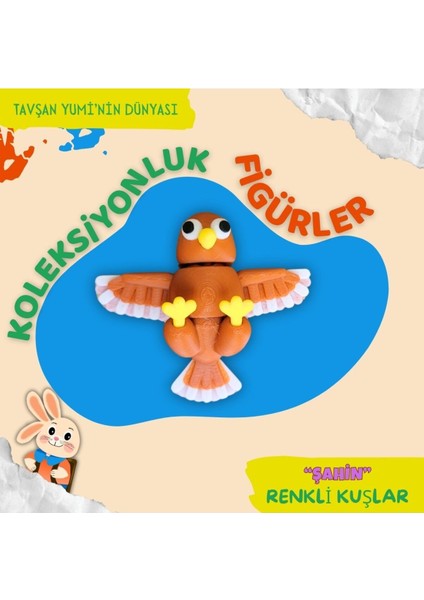 Elite Renkli Kuşlar Koleksiyonu - 4 Parça Hareketli Oyuncaklar 1 Adet