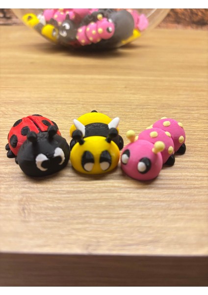 Elite Mini Hareketli Oyuncak Paketi/ Hareketli Bebek Oyuncak Set /arı-Uğurböceği-Tırtıl/3’lü Set 1 Adet fırsatları