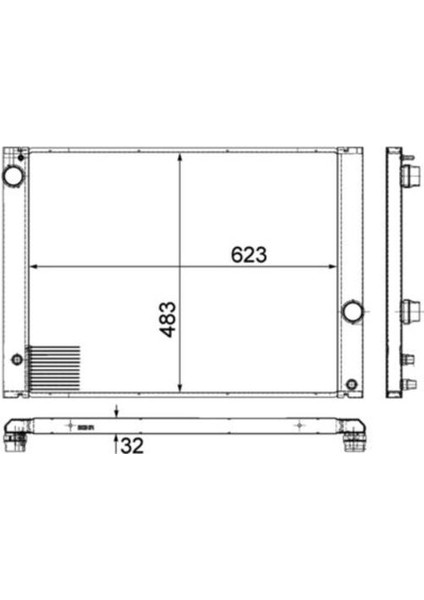 Mahle CR1682000P -Knecht-Behr CR1682000P Radyatör Soğutucu Bmw 7 E65 17117553666