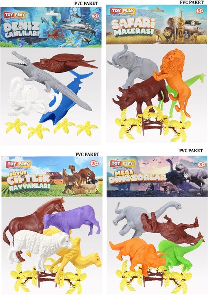 Elite Toy Play 28 Parça Büyük Hayvanlar Alemi Figür Seti SKU720-713-706-690 1 Adet