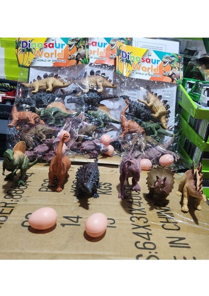 Elite 6'lı Dinazor Trex Hayvan Setı 2 Adet Yumurtalı Orta Boy 1 Adet