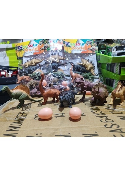 Elite 6'lı Dinazor Trex Hayvan Setı 2 Adet Yumurtalı Orta Boy 1 Adet