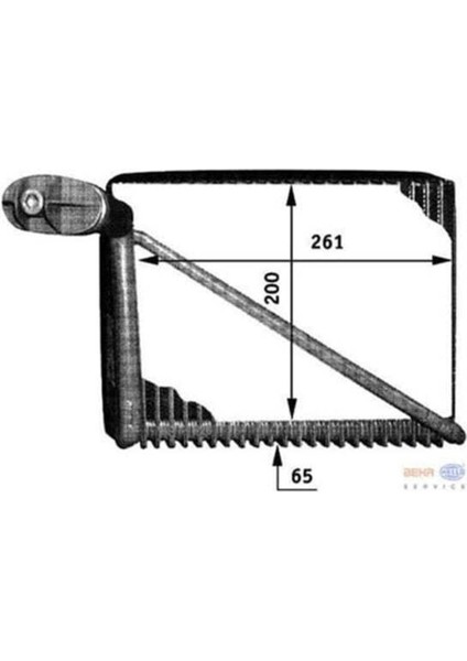 Mahle 8FV351211061 8FV351211-61 Klima Evaporatör A4 Passat 1.6 1.8 1.9 Tdı 2.0 97-05 A4 95-01 200×262×65 8FV351211