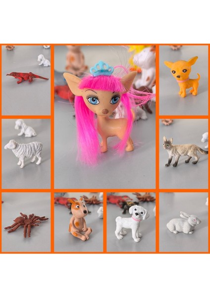 Elite Hayvan Figür Set 4-5cm, Paket 12 Adet Karışık Hayvan Figürleri 1 Adet