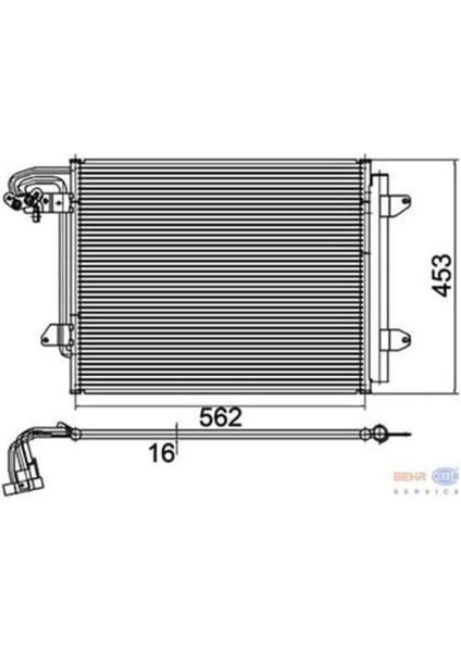 Mahle 8FC351301051 Behr 8FC351301-51 Klima Radyatörü Caddy Iıı 04- Touran 03-