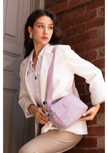 Kadın Suya Dayanıklı Paraşüt Kumaş Ayarlanabilir Çapraz Askılı Küçük Boy El ve Omuz Çantası