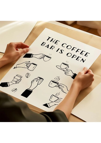 Kahve Posteri - Coffee Bar - Duvar Dekorasyonu - Tablo Ölçülerinde Çerçevesiz Poster fırsatları