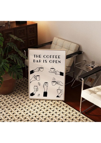 Kahve Posteri - Coffee Bar - Duvar Dekorasyonu - Tablo Ölçülerinde Çerçevesiz Poster