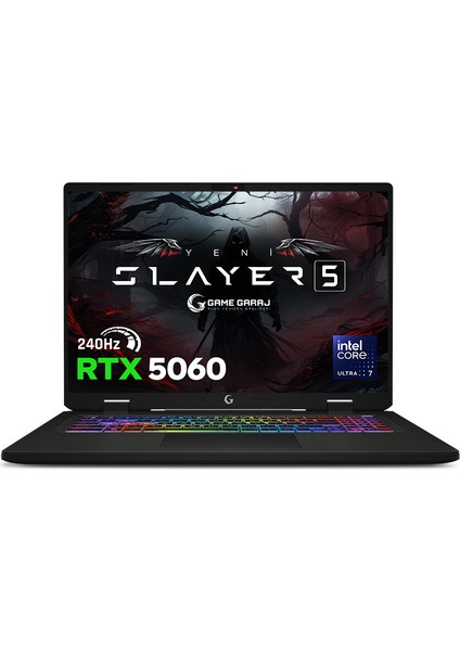 Slayer5 7-5060 C3 Intel Ultra 7 255HX 64GB Ram 2tb SSD RTX5060 16" 240Hz Qhd+Ips Freedos Gaming Laptop fiyatları