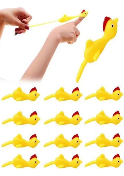 Elite Uçan Tavuk Sapan Kız Erkek Çocuk Eğlence Komik Squishy Yumuşak Oyuncak 1 Adet