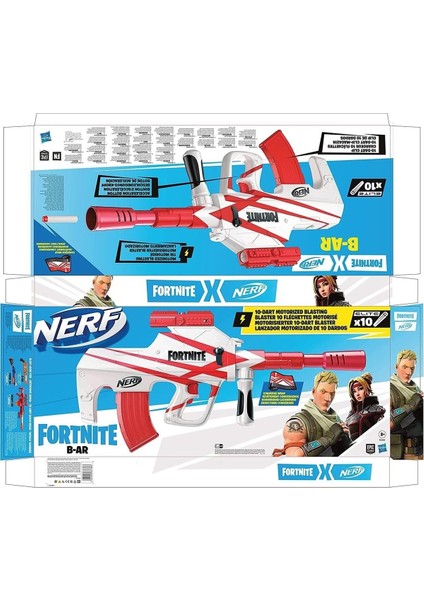 Elite Fortnite B-Ar Motorlu Dart Blaster - Fortnite Converge Wrap, Motorlu 10 Dart Blasting, 10 Dar 1 Adet