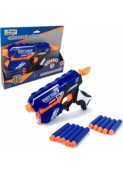 Nişancı Sünger Mermili 20M Menzilli Nerf Silahı Oyuncak Tabanca 20CM Yumuşak Mermili Nörf Silahı 1 Adet