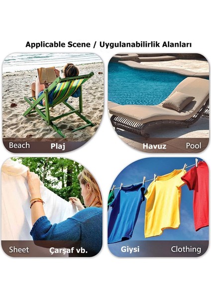 4'lü Şezlong Mandalı - Havlu Mandalı - Çamaşır Mandalı - Halı Mandalı - Plaj Havlu Mandalı Havlu 4AD 1 Adet fırsatları
