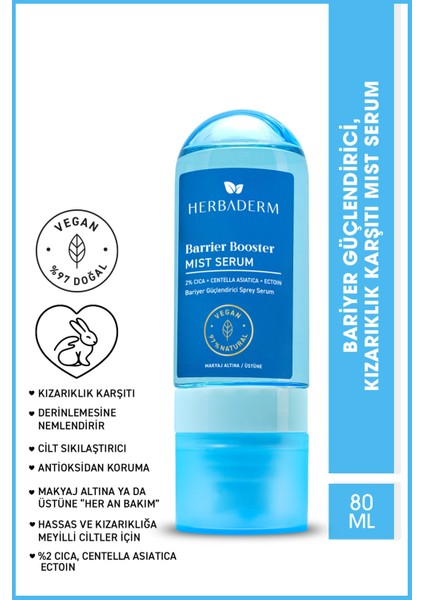 Bariyer Güçlendirme, Kızarıklıklar Karşıtı Mist Sprey Serum 80 ml