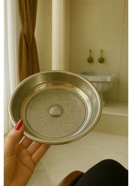 Desenli Hamam Tası 21 cm
