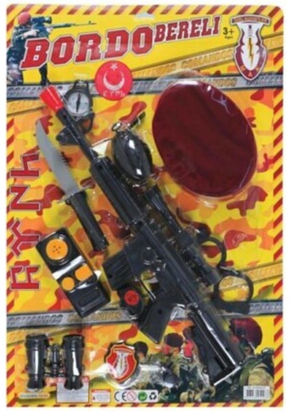 Elite Bordo Bereli Asker (Komando) Seti 11 Parça D:8 Game Toys 1 Adet
