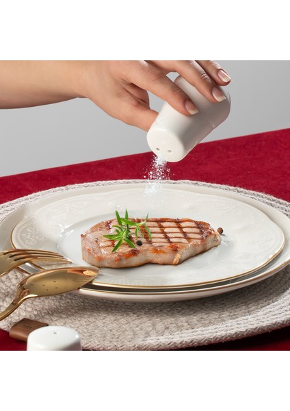 2335 Güneş 2li Porselen Tuzluk Biberlik Seti Beyaz - 7X5CM fiyatları