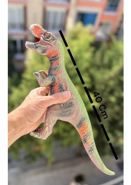 Elite T-Rex Dinazor Gerçekçi Oyuncak Sesli 40 cm Boy Soft Yumuşak Et Malzeme 1 Adet