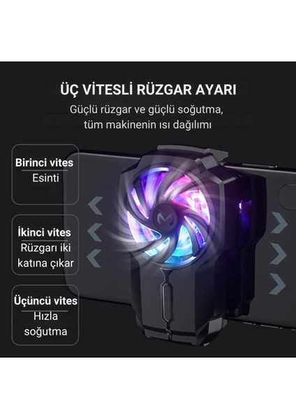 Kablosuz 700MAH Şarjlı 6000RPM 3 Hız Kademeli Dönüş Telefon Soğutucu Fan Soğutma Fanı Radyatör Soğutucu fiyatları