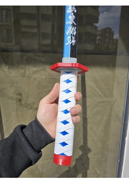 Elite Giyu Tomioka Katana Sword Kılıç 95 cm Sağlam Plastik Açılıp Kapanabilen Katana Demon Slayer 1 Adet fiyatları