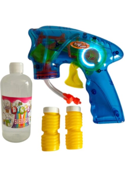 Elite Köpük Tabancası 500ML Yedek Köpük Hediyeli - Bubble Gun - Baloncuk Tabancası 1 Adet