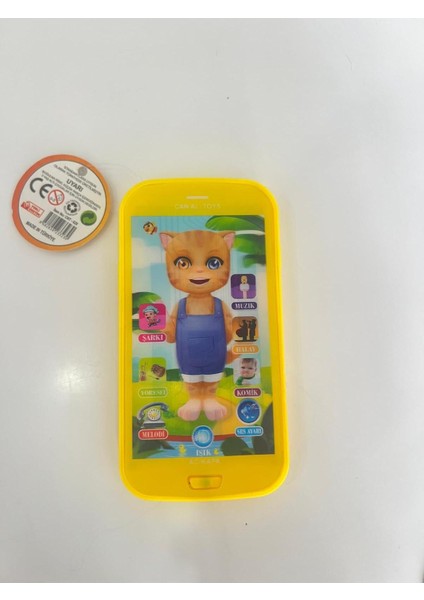Elite Kinku Oyuncak Dokunmatik Eğitici Kedili Telefon Sarı Işıklı Sesli Müzikli Telefon 1 Adet modelleri