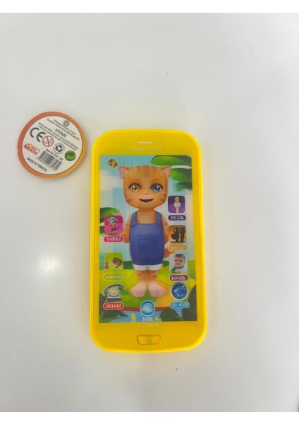 Elite Kinku Oyuncak Dokunmatik Eğitici Kedili Telefon Sarı Işıklı Sesli Müzikli Telefon 1 Adet fırsatları