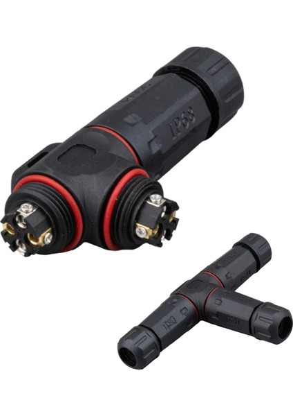 4 Pin Telli 3lü IP68 Su Geçirmez RJ45 Konnektör (4887)