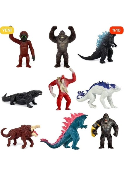 Elite MN313000 Godzilla x Kong Mini Fiğür 5cm Dokuzlu Godzilla Set Bir Arada 1 Adet fiyatları