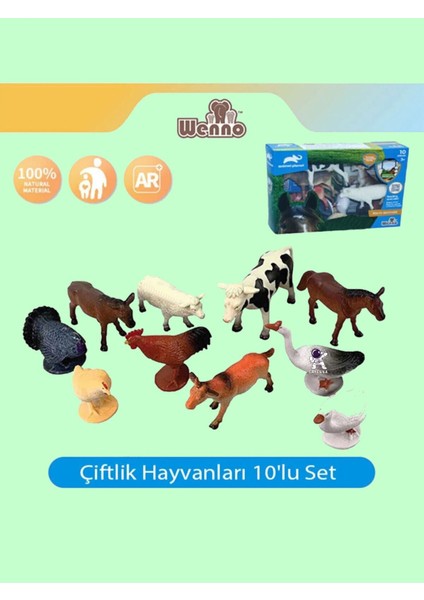 Elite Animal Planet Çiftlik Hayvanları Figürleri 10'lu Set 1 Adet