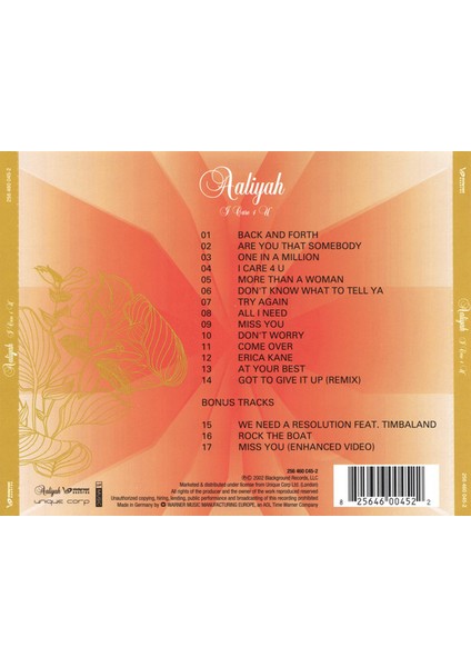 Dikkat CD Aaliyah – I Care 4 U fiyatları