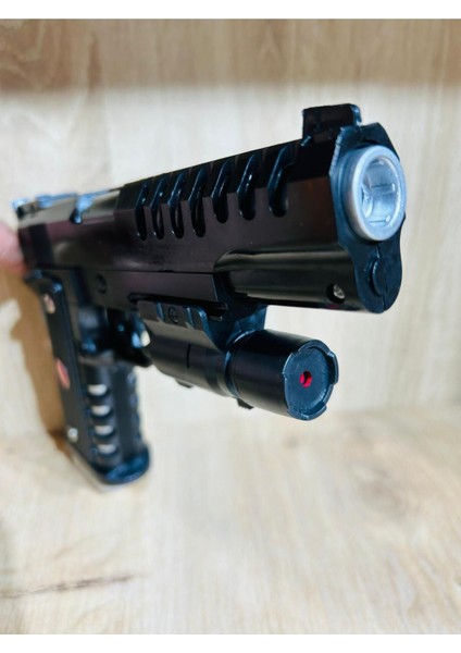 Elite Boncuklu Lazerli Türk Bayraklı 22X15 cm Boncuk Atan Silah2 Adet + 21 Paket Boncuk 1 Adet