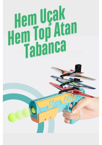 Elite Oyuncak Sünger Uçak ve Top Atan Tabanca 1 Adet