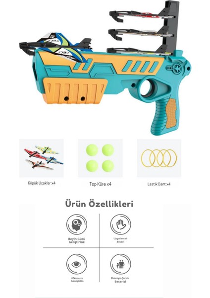 Elite Oyuncak Sünger Uçak ve Top Atan Tabanca 1 Adet fiyatları