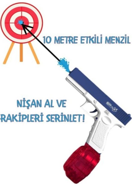 Elite Pilli Otomatik Su Tabancası 10 mt Menzil 20CM 500ML Hazne 1 Adet modelleri