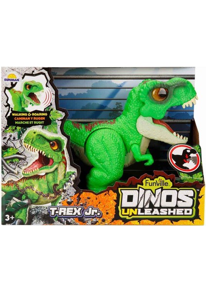 Elite Dino Sesli ve Hareketli T Rex Jr Dinozor Yeşil 1 Adet