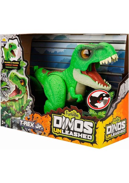 Elite Dino Sesli ve Hareketli T Rex Jr Dinozor Yeşil 1 Adet