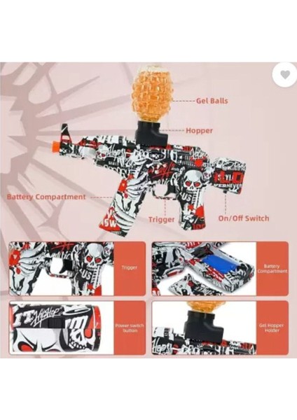 Elite Oyuncak Silah M416 Elektrikli Blaster Oyuncak Jel Tabancası Seri Atım 1 Paket Mermi 1 Adet indirimleri