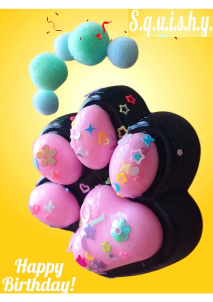 Elite Fufu Squishy Kedi Patisi Yıldız Boncuk Ikirenkli Sukuşi Oyuncak Pati Esnek Uzayan Skuşi Pink 1 Adet modelleri