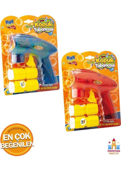 Elite Kendinden Işıklı Pilsiz Köpük Tabancası Büyük Baloncuk Tabancası 2 Şişe Likit 1 Adet