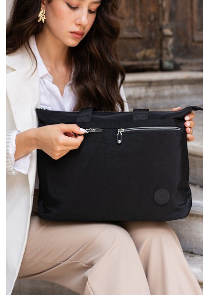 Kadın 6 Gözlü Kullanışlı Suya Dayanıklı Paraşüt Kumaş Büyük Boy El ve Omuz Çantası fiyatları