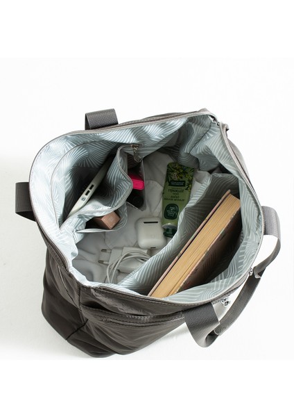 Kadın 6 Gözlü Kullanışlı Suya Dayanıklı Paraşüt Kumaş Büyük Boy El ve Omuz Çantası