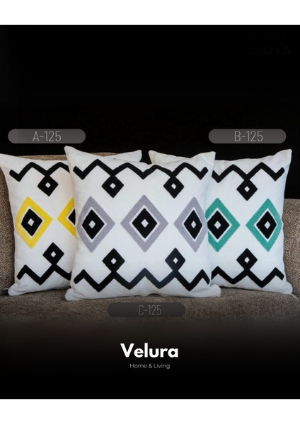 Dekoratif Kırlent & Pinterest Kırlent & Keten Kumaş - Nakış Işleme & A125-B125-C125