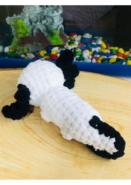 Elite Sevimli Beyaz Axolotl Amigurumi Oyuncak Handmade (18CM) 1 Adet
