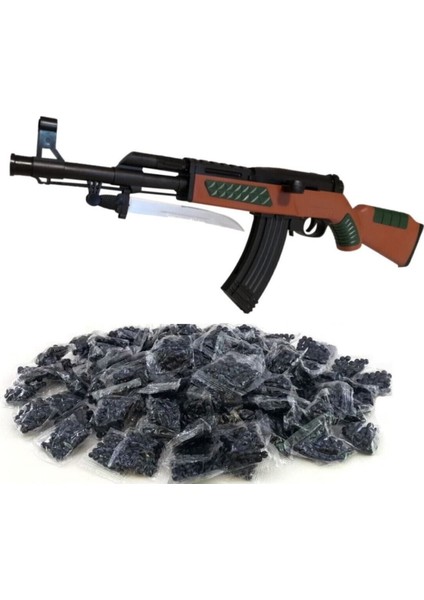 Elite Boncuk Atan AK47 Oyuncak Tüfek + 40 Adet Boncuk 1 Adet