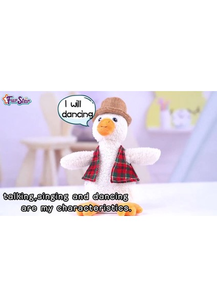 Elite Dans Eden Ses Kayıt Özellikli Oyuncak Peluş Ördek 1 Adet