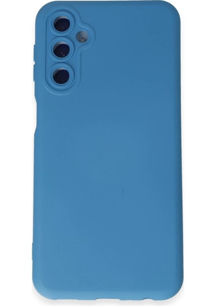 Samsung Galaxy M34 5g Kılıf Nano Içi Kadife Silikon - Mavi